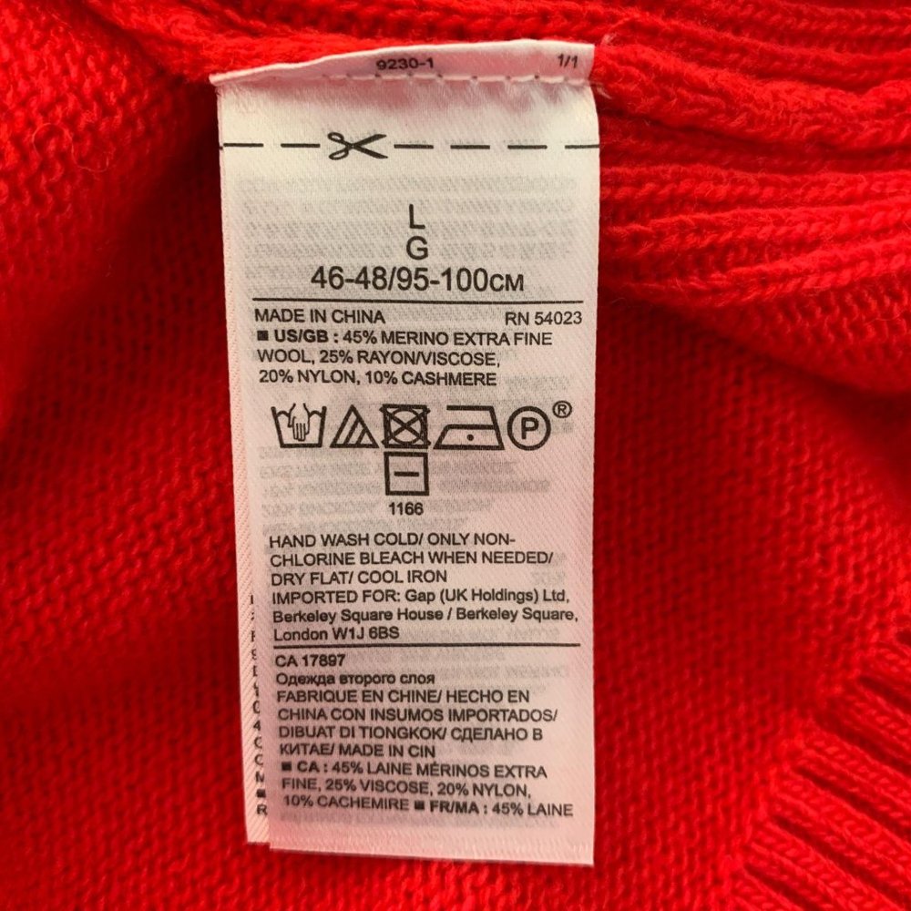 Banana Republic Filpucci Button Back Wool V Neck S - Picture 6 of 7